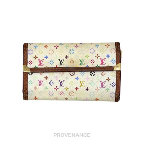 🔴 Louis Vuitton International Wallet - Monogram Multicolore White - Picture 1 of 10